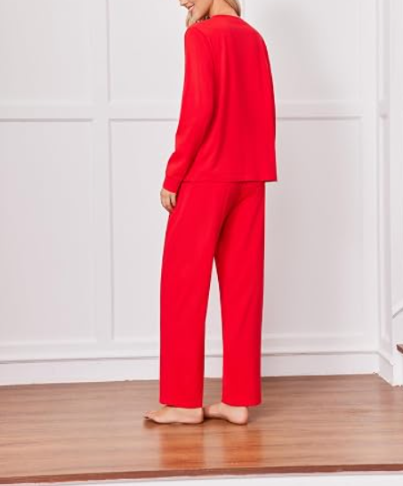 Women's Waffle Knit Pajama Set Three Piece Soft Loungewear
