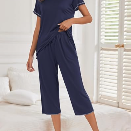 Women's Soft Two Piece Pajama Set for Fall Lounge Wear