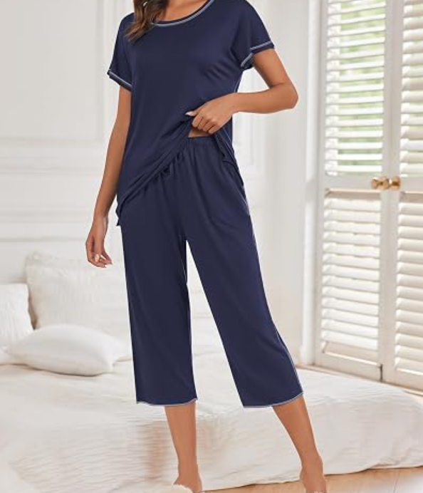 Women's Soft Two Piece Pajama Set for Fall Lounge Wear