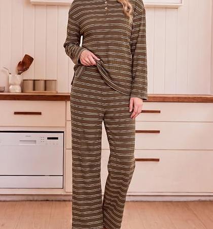 Women's Satin Pajama Set Long Sleeve Button Down Sleepwear